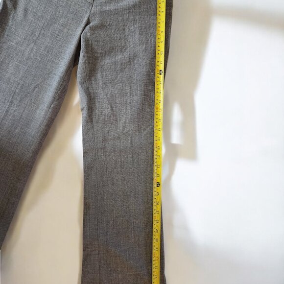 Express Design Studio Gray Dress Pants Women’s 2R – Linen Blend, Flat Front - Picture 5 of 9